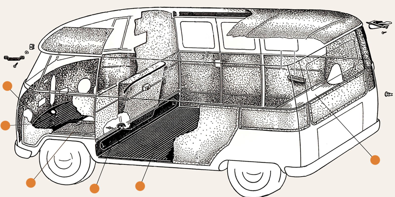 Splitscreen Interior Trim Upholstery & Seat Parts
